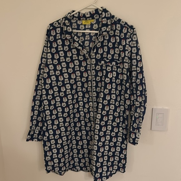 Roller Rabbit Polar Bear Print Pajama Dress – Size Medium - Picture 6 of 7